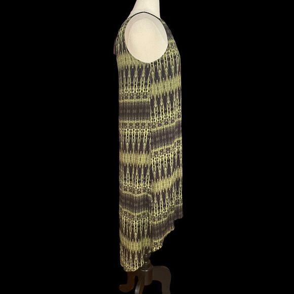 Kenzie NEW Midi Maxi Dress Sz S Tassel Ties Keyhole Halter Sleeveless Lined Ikat - Picture 4 of 12